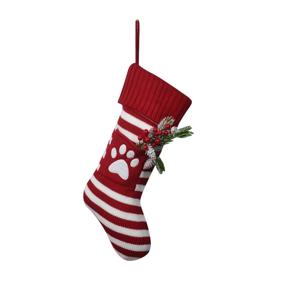 Christmas Pet Cat Dog Christmas Knitted Stockings