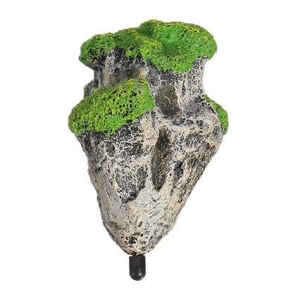 Decoraciones flotantes para acuarios con rocas de musgo